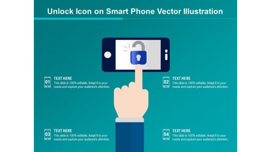 Unlock Icon On Smart Phone Vector Illustration Ppt PowerPoint Presentation Ideas Picture PDF
