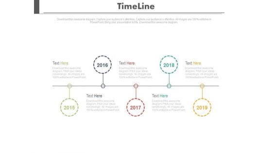 Up Down Timeline Diagram For Business Powerpoint Slides