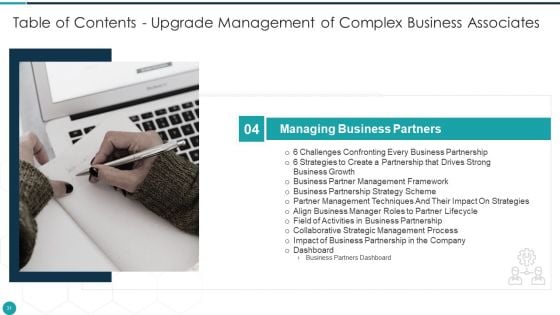 Upgrade Management Of Complex Business Associates Ppt PowerPoint Presentation Complete With Slides