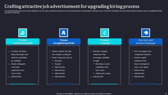 Upgrading Hiring Process Ppt PowerPoint Presentation Complete Deck With Slides