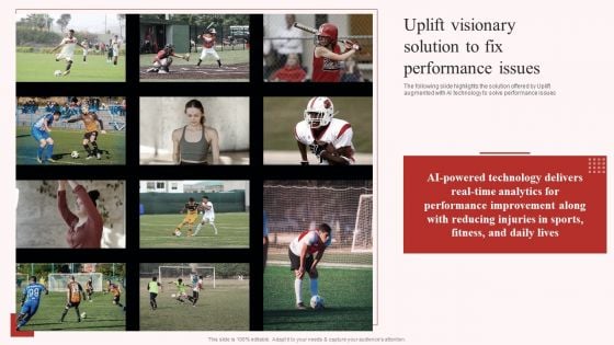 Uplift Capital Raising Pitch Deck Uplift Visionary Solution To Fix Performance Issues Inspiration PDF