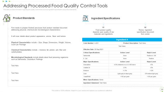Uplift Food Production Company Quality Standards Ppt PowerPoint Presentation Complete Deck With Slides