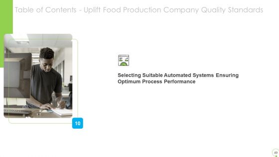 Uplift Food Production Company Quality Standards Ppt PowerPoint Presentation Complete Deck With Slides