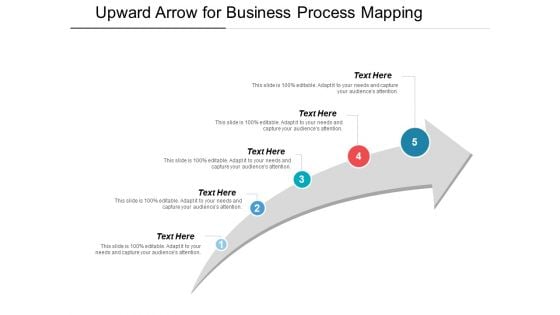 Upward Arrow For Business Process Mapping Ppt PowerPoint Presentation Gallery Templates PDF