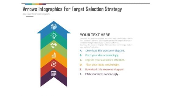 Upward Arrow Infographic For Success Planning PowerPoint Slides