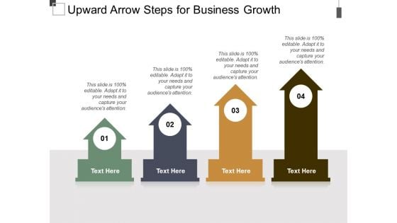 Upward Arrow Steps For Business Growth Ppt PowerPoint Presentation Portfolio Example