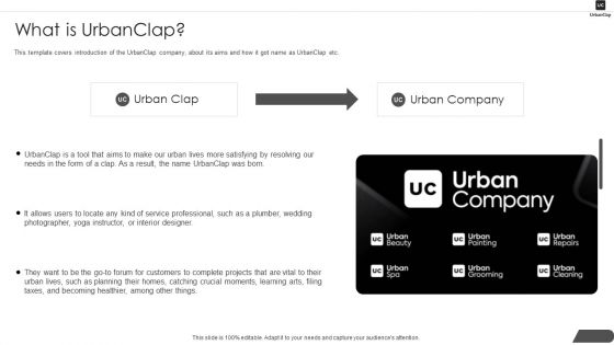 Urbanclap Capital Raising What Is Urbanclap Ppt PowerPoint Presentation File Slide PDF