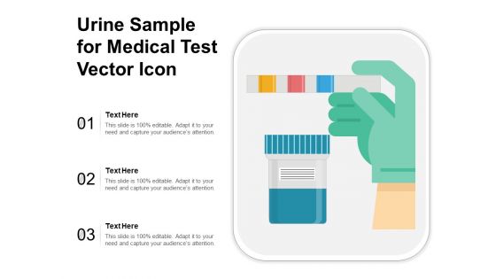 Urine Sample For Medical Test Vector Icon Ppt PowerPoint Presentation Gallery Guidelines PDF