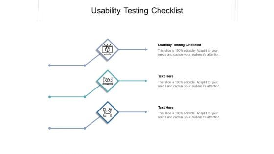 Usability Testing Checklist Ppt PowerPoint Presentation Infographic Template Themes Cpb Pdf