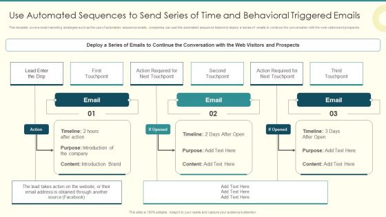 Use Automated Sequences To Send Series Of Time And Behavioral Triggered Emails Template PDF