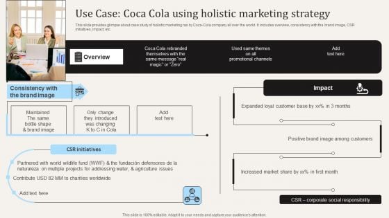 Use Case Coca Cola Using Holistic Marketing Strategy Ppt PowerPoint Presentation File Icon PDF