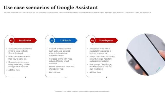 Use Case Scenarios Of Google Assistant Background PDF