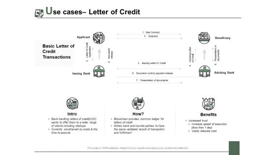 Use Cases Letter Of Credit Ppt PowerPoint Presentation File Slide Download
