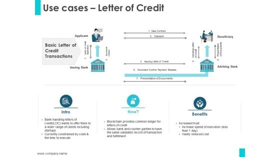 Use Cases Letter Of Credit Ppt PowerPoint Presentation Icon Example