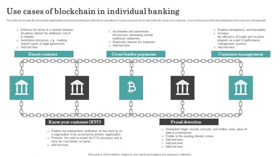 Use Cases Of Blockchain In Individual Banking Structure PDF