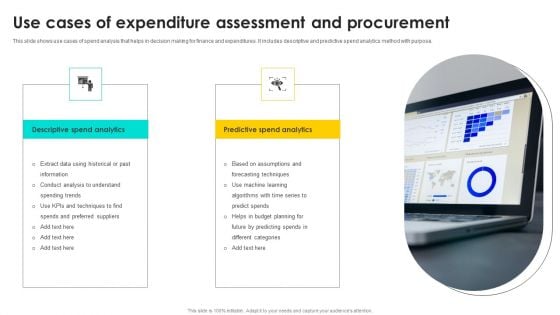 Use Cases Of Expenditure Assessment And Procurement Template PDF