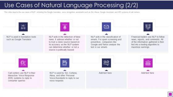 Use Cases Of Natural Language Processing Emails Ppt Portfolio Graphics Pictures PDF