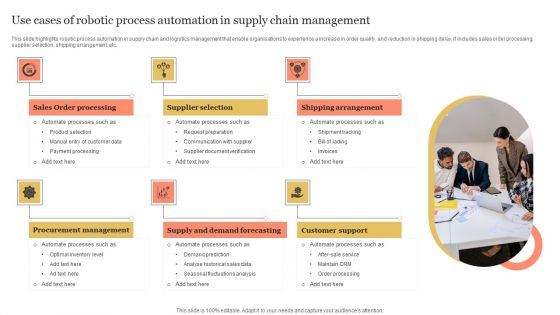 Use Cases Of Robotic Process Automation In Supply Chain Management Formats PDF