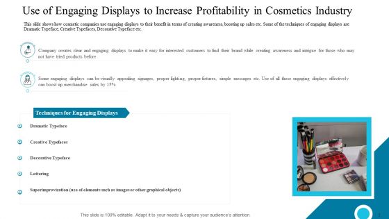 Use Of Engaging Displays To Increase Profitability In Cosmetics Industry Sample PDF