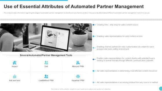 Use Of Essential Attributes Of Automated Partner Management Guidelines PDF