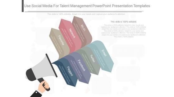 Use Social Media For Talent Management Powerpoint Presentation Templates