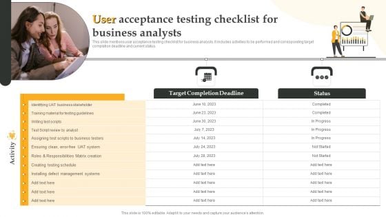 User Acceptance Testing Checklist For Business Analysts Guidelines PDF