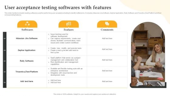 User Acceptance Testing Softwares With Features Inspiration PDF