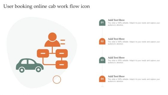 User Booking Online Cab Work Flow Icon Clipart PDF