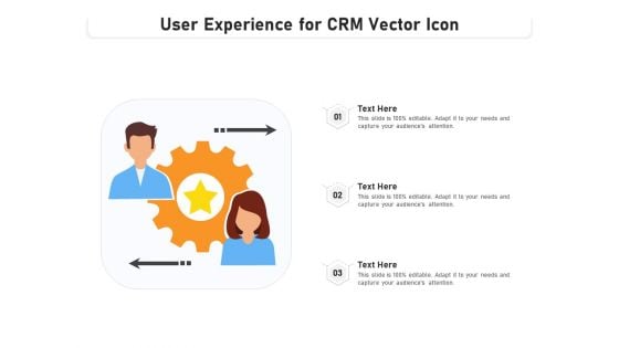 User Experience For CRM Vector Icon Ppt PowerPoint Presentation Styles Maker PDF