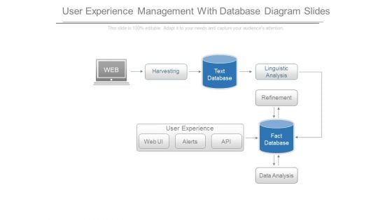 User Experience Management With Database Diagram Slides User Experience Management With Database Diagram Slides