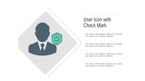 User Icon With Check Mark Ppt PowerPoint Presentation Summary Portrait
