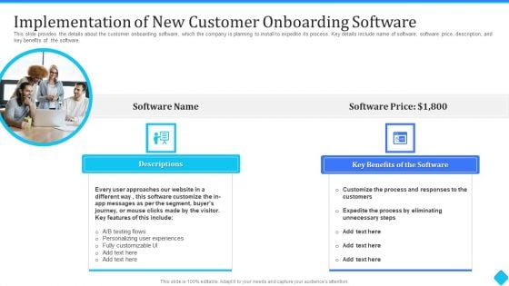 User Onboarding Process Development Implementation Of New Customer Onboarding Software Professional PDF