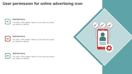 User Permission For Online Advertising Icon Elements PDF