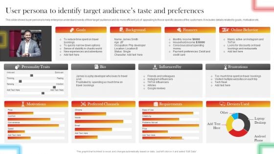 User Persona To Identify Target Audiences Taste And Preferences Mockup PDF