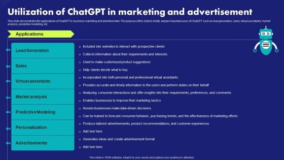 Utilization Of Chatgpt In Marketing And Advertisement Chat Generative Pre Trained Transformer Sample PDF