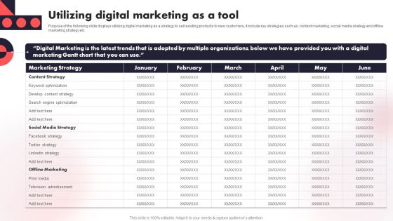 Utilizing Digital Marketing As A Tool Year Over Year Business Success Playbook Portrait PDF