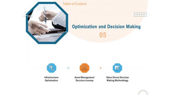 Utilizing Infrastructure Management Using Latest Methods Optimization And Decision Making Infographics PDF