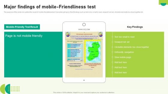 Utilizing SEO To Boost Customer Major Findings Of Mobile Friendliness Test Topics PDF Utilizing SEO To Boost Customer Major Findings Of Mobile Friendliness Test Topics PDF
