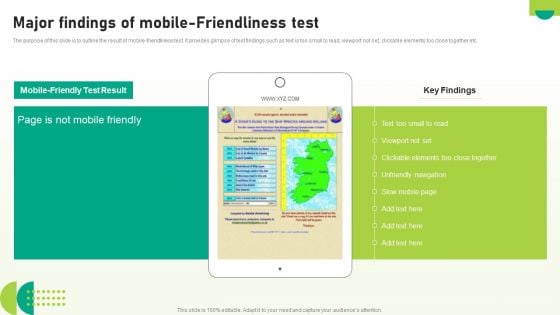 Utilizing SEO To Boost Customer Major Findings Of Mobile Friendliness Test Topics PDF