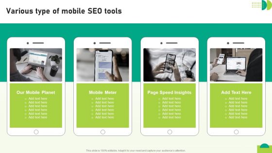 Utilizing SEO To Boost Customer Various Type Of Mobile SEO Tools Formats PDF