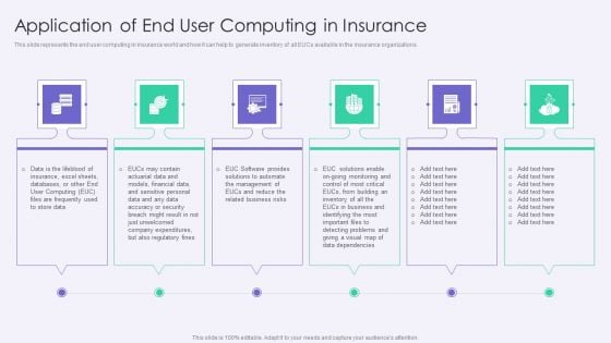 VID Application Of End User Computing In Insurance Sample PDF VID Application Of End User Computing In Insurance Sample PDF