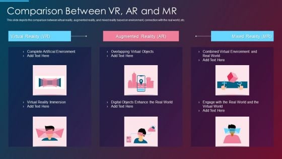 VR And AR IT Comparison Between VR AR And MR Ppt Portfolio Influencers PDF