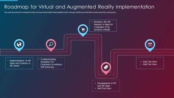 VR And AR IT Roadmap For Virtual And Augmented Reality Implementation Ppt Pictures Objects PDF