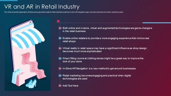 VR And AR IT VR And AR In Retail Industry Ppt Ideas Brochure PDF