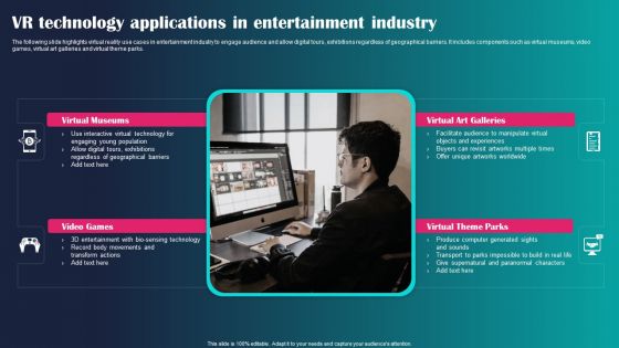 VR Technology Applications In Entertainment Industry Ppt Ideas Files PDF