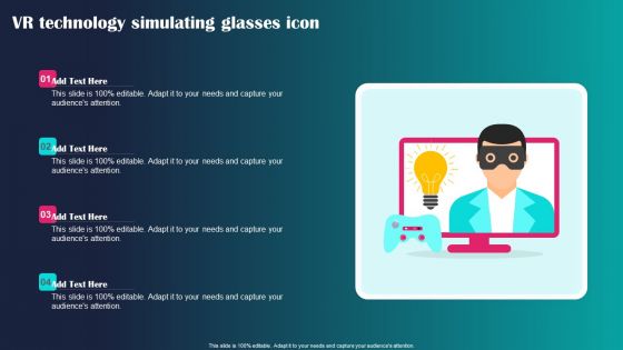 VR Technology Simulating Glasses Icon Ppt PowerPoint Presentation File Slides PDF