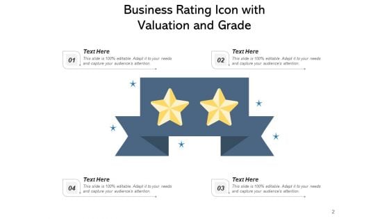 Valuation Icon Business Rating Business Review Ppt PowerPoint Presentation Complete Deck