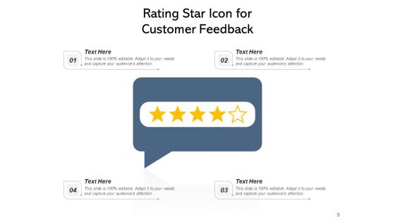 Valuation Icon Business Rating Business Review Ppt PowerPoint Presentation Complete Deck