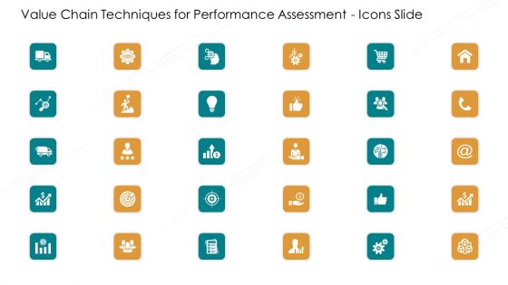 Value Chain Techniques For Performance Assessment Icons Slide Ppt Slides Introduction PDF