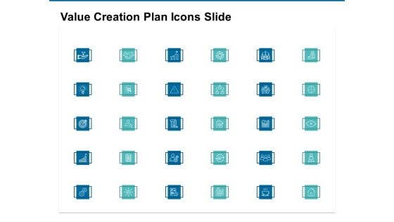 Value Creation Plan Icons Slide Ppt PowerPoint Presentation Infographics Aids